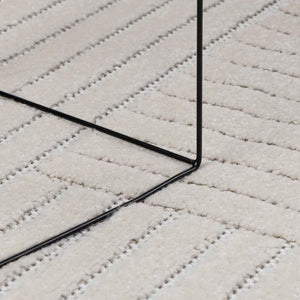 Χαλιά χώρου τετράγωνο PALMERAS Κρεμ 120 x 120 cm Πολυεστέρας - Pakobazaar