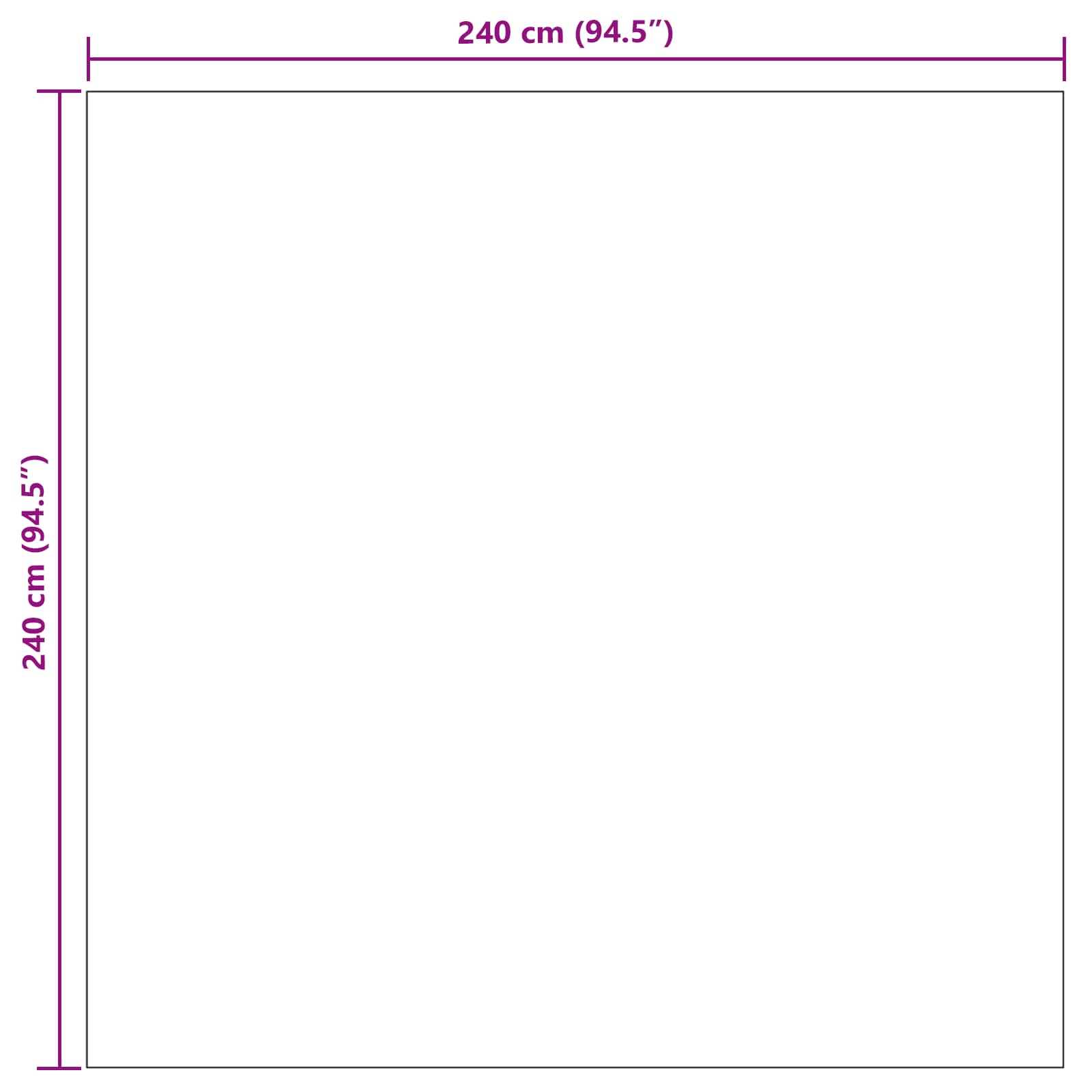 Χαλιά χώρου τετράγωνο PALMERAS Πράσινο 240 x 240 cm Πολυεστέρας - Pakobazaar