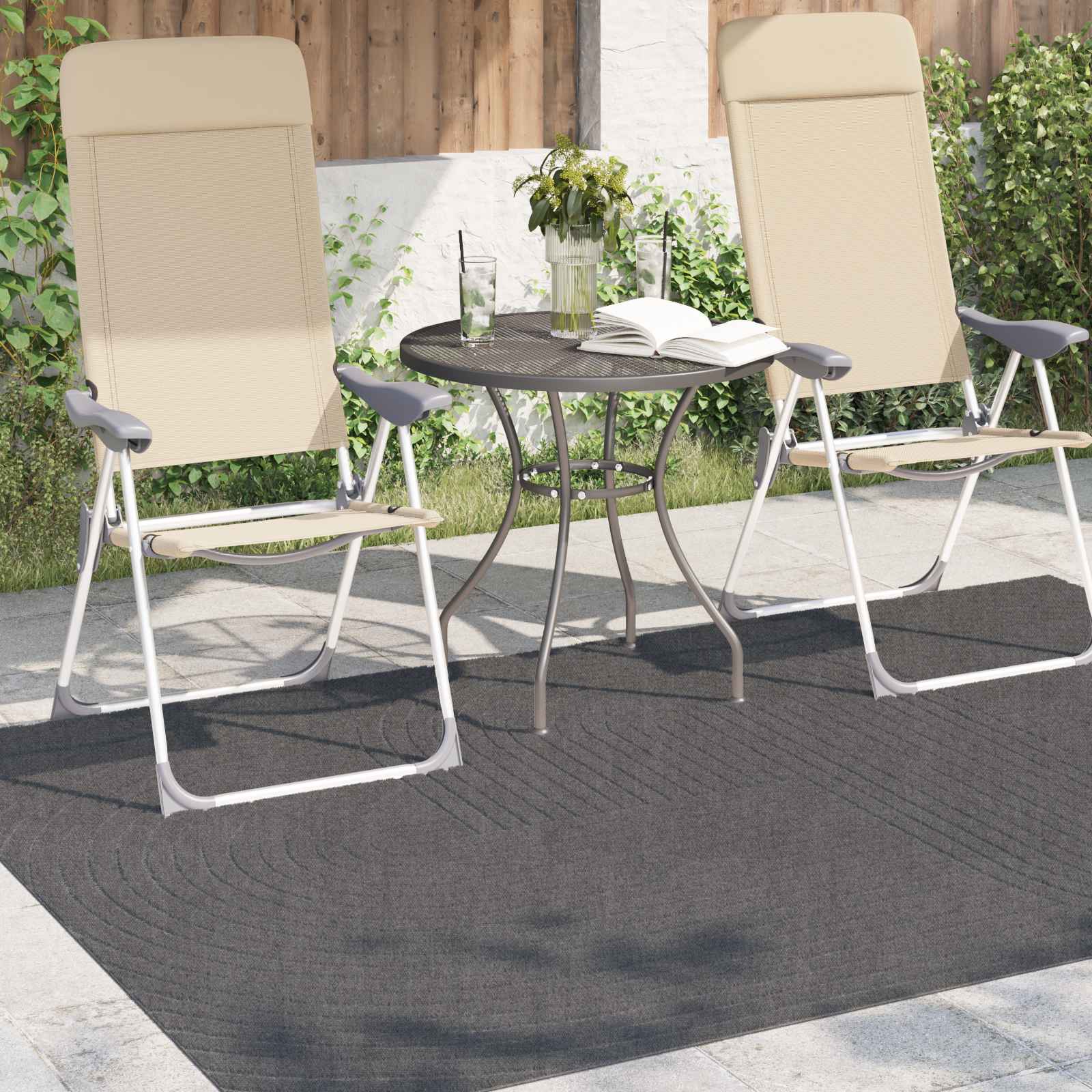 Χαλιά χώρου PALMERAS Ανθρακί 170 x 120 εκ. Πολυεστέρας - Pakobazaar