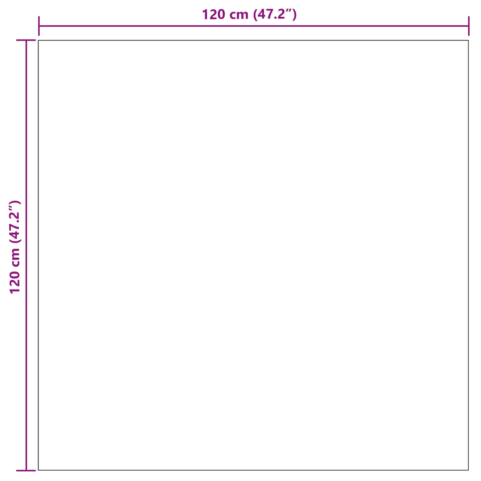 Χαλιά χώρου τετράγωνο PALMERAS Ανθρακί 120 x 120 cm Πολυεστέρας - Pakobazaar