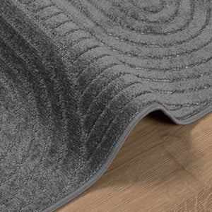 Χαλιά χώρου τετράγωνο PALMERAS Ανθρακί 240 x 240 cm Πολυεστέρας - Pakobazaar