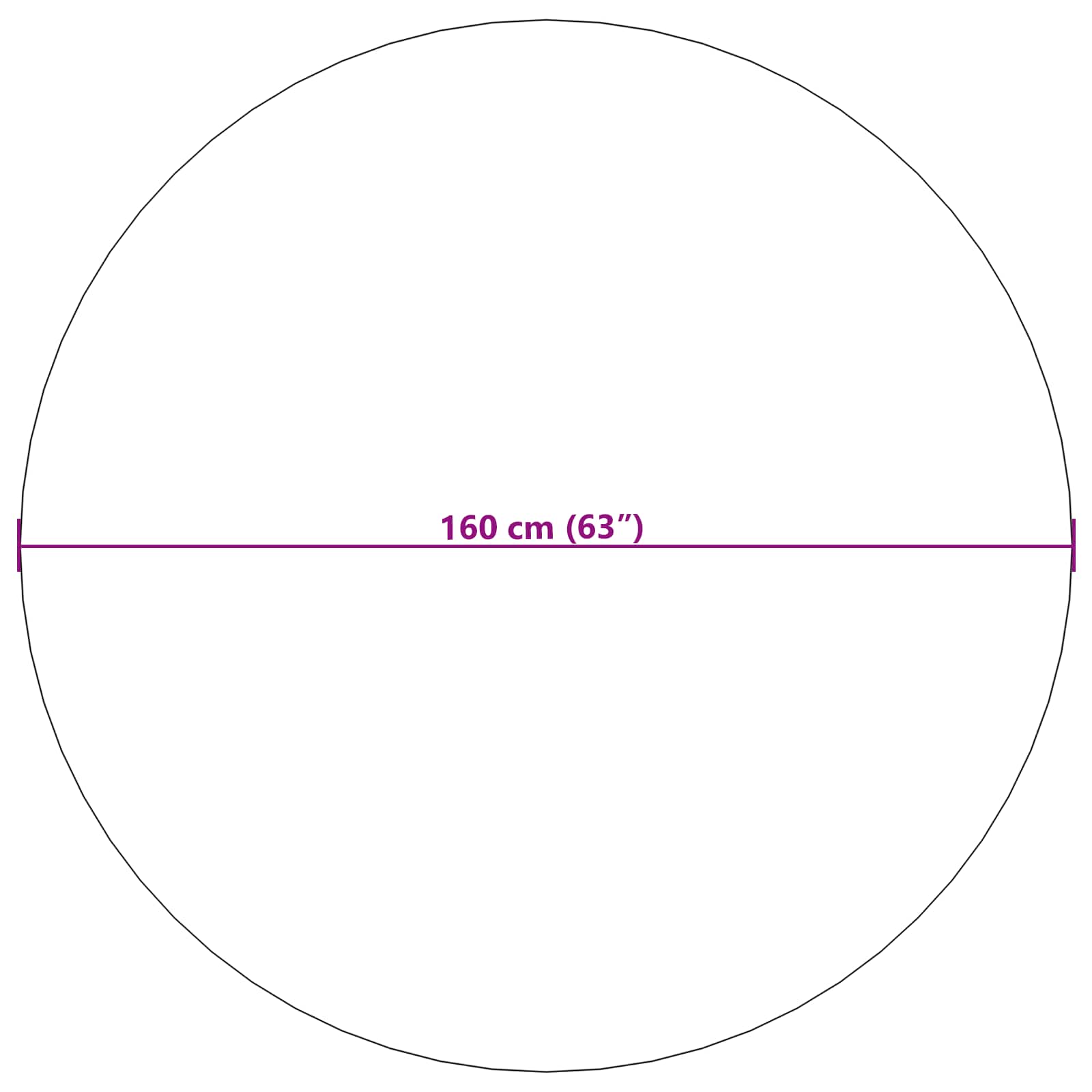 Χαλιά χώρου Γύρος PALMERAS Ανθρακί Ø 160 CM Πολυεστέρας - Pakobazaar