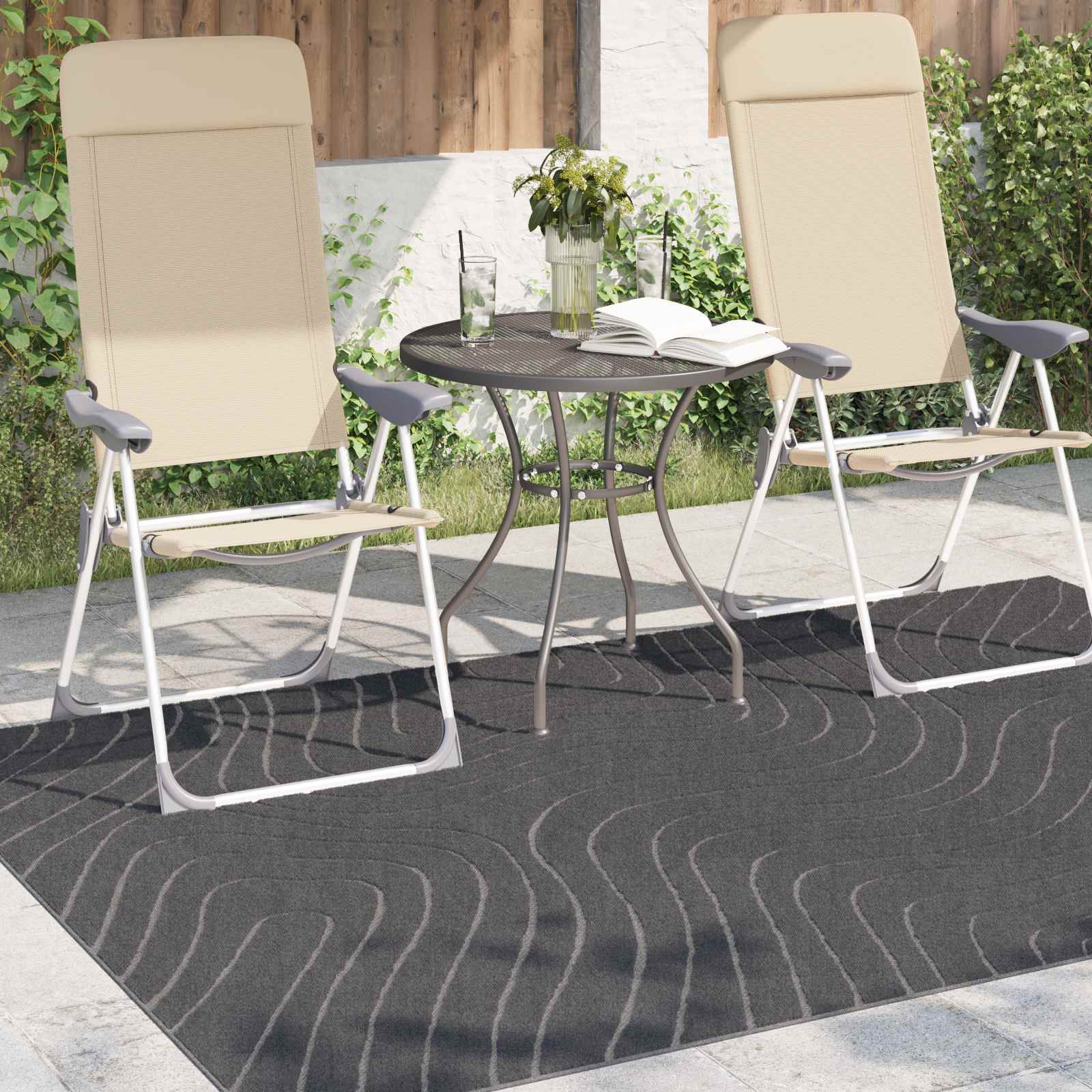 Χαλιά χώρου Ορθογώνιος PALMERAS Ανθρακί 230 x 160 εκ - Pakobazaar