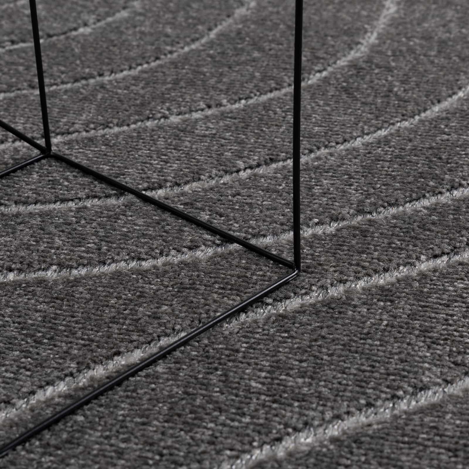 Χαλιά χώρου Γύρος PALMERAS Ανθρακί Ø 160 CM Πολυεστέρας - Pakobazaar