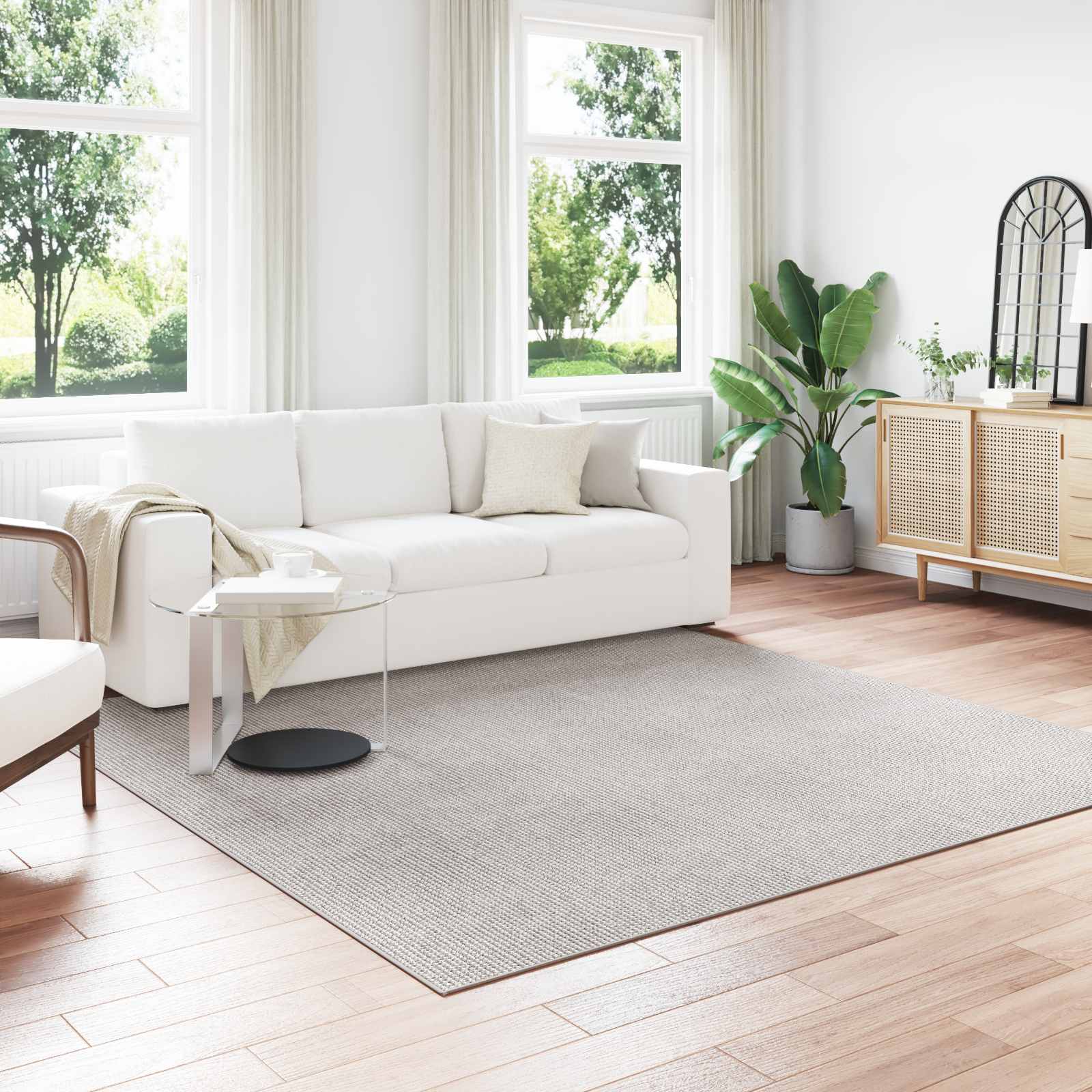Χαλιά χώρου τετράγωνο LUGO Κρεμ 240 x 240 cm Πολυεστέρας - Pakobazaar