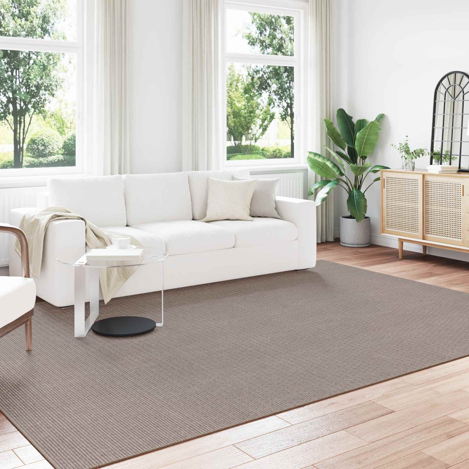 Χαλιά χώρου Ορθογώνιος LUGO Taupe 340 x 240 εκ Πολυεστέρας - Pakobazaar