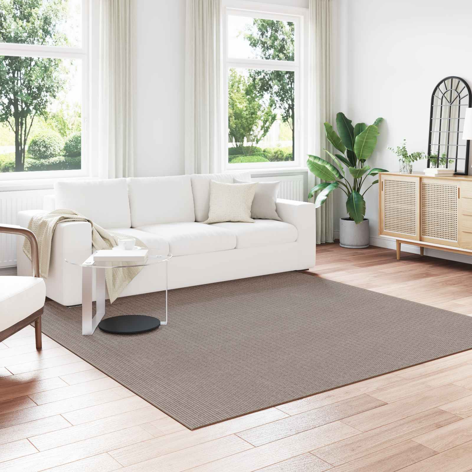 Χαλιά χώρου τετράγωνο LUGO Taupe 240 x 240 cm Πολυεστέρας - Pakobazaar