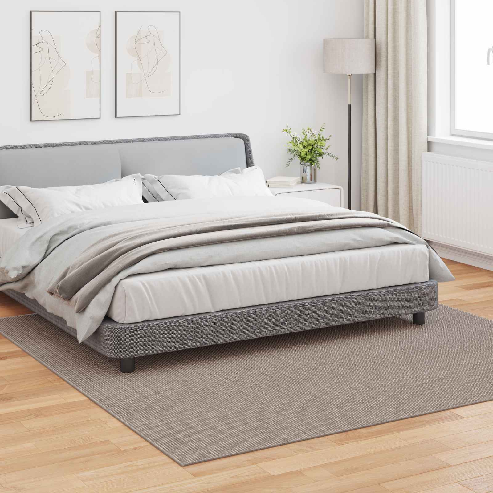 Χαλιά χώρου τετράγωνο LUGO Taupe 240 x 240 cm Πολυεστέρας - Pakobazaar