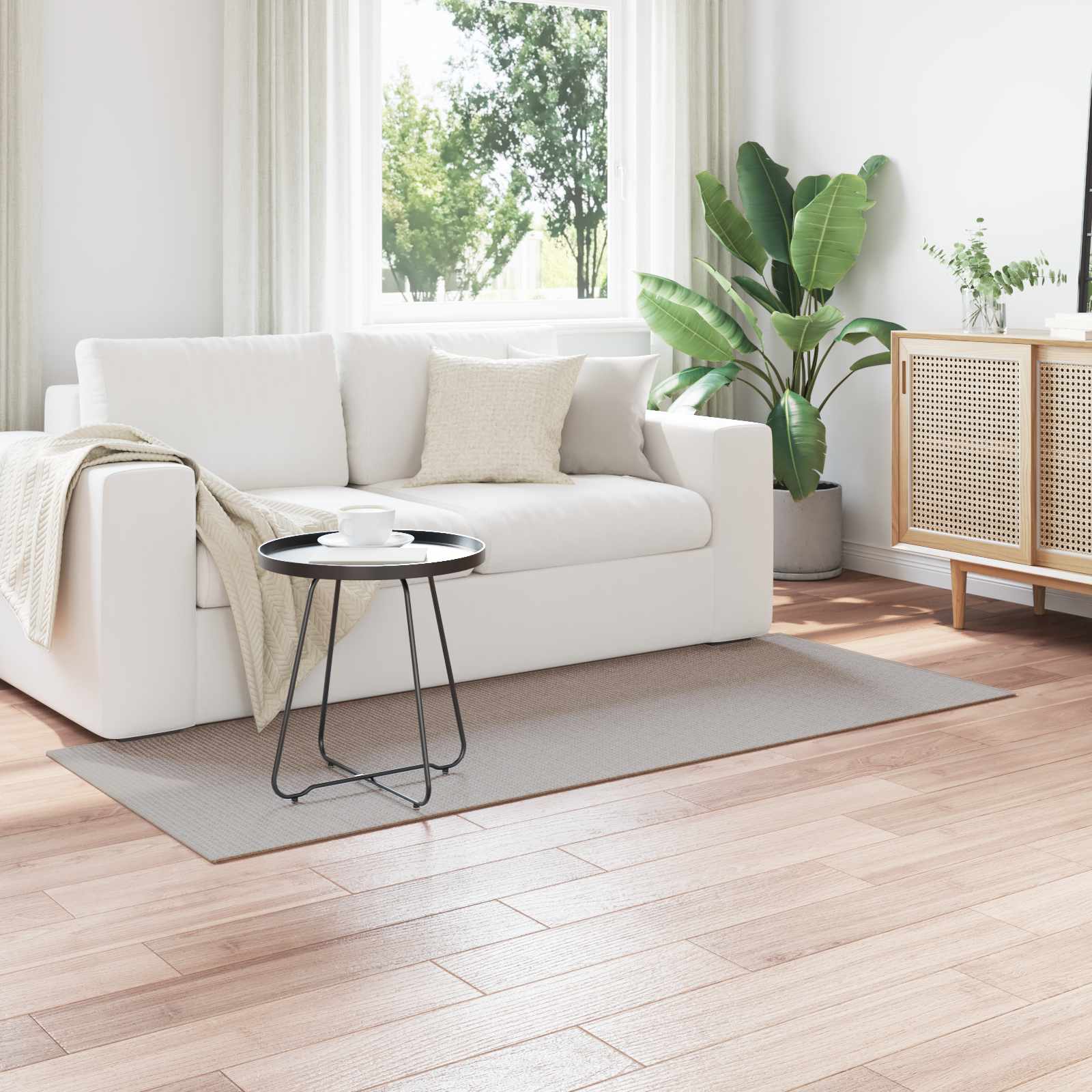 Χαλιά χώρου LUGO Κρέμα και Ταπεί 150 x 80 cm Πολυεστέρας - Pakobazaar
