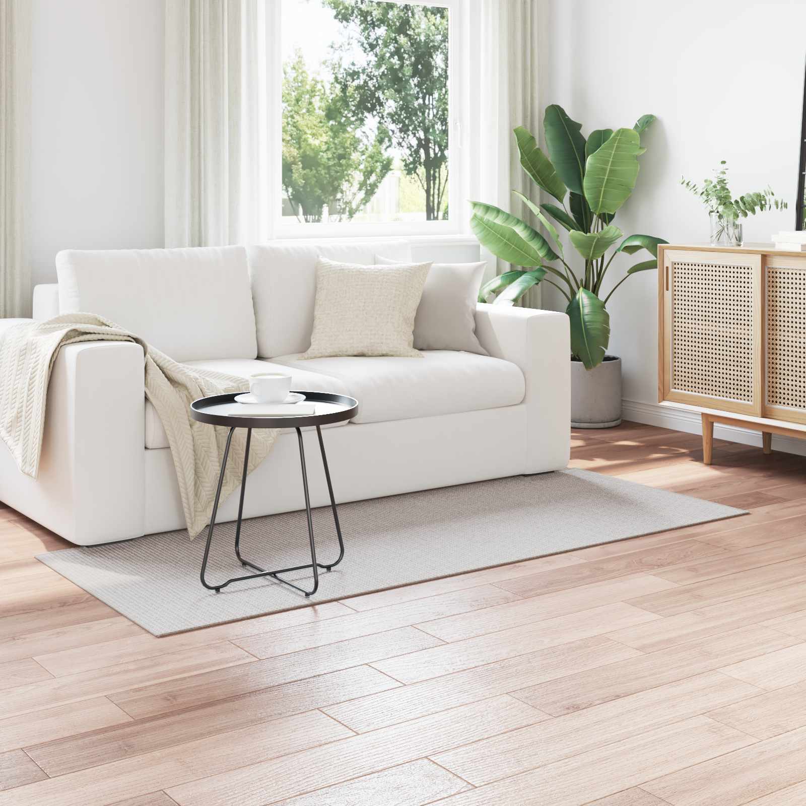 Χαλιά χώρου LUGO Κρεμ και Γκρι 200 x 80 εκατοστά Πολυεστέρας - Pakobazaar