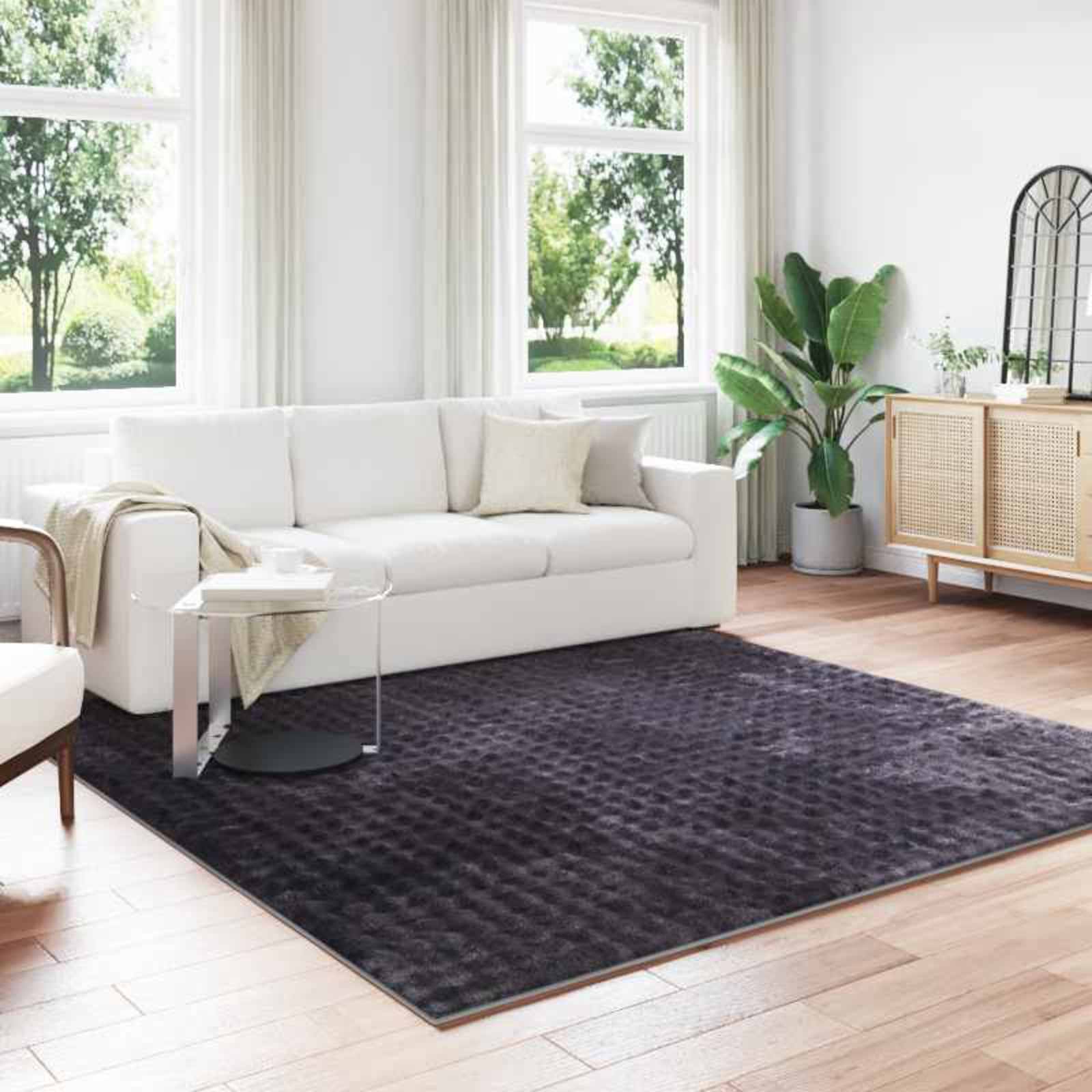Χαλιά χώρου τετράγωνο SIROLO Μπεζ 120 x 120 cm Πολυεστέρας - Pakobazaar