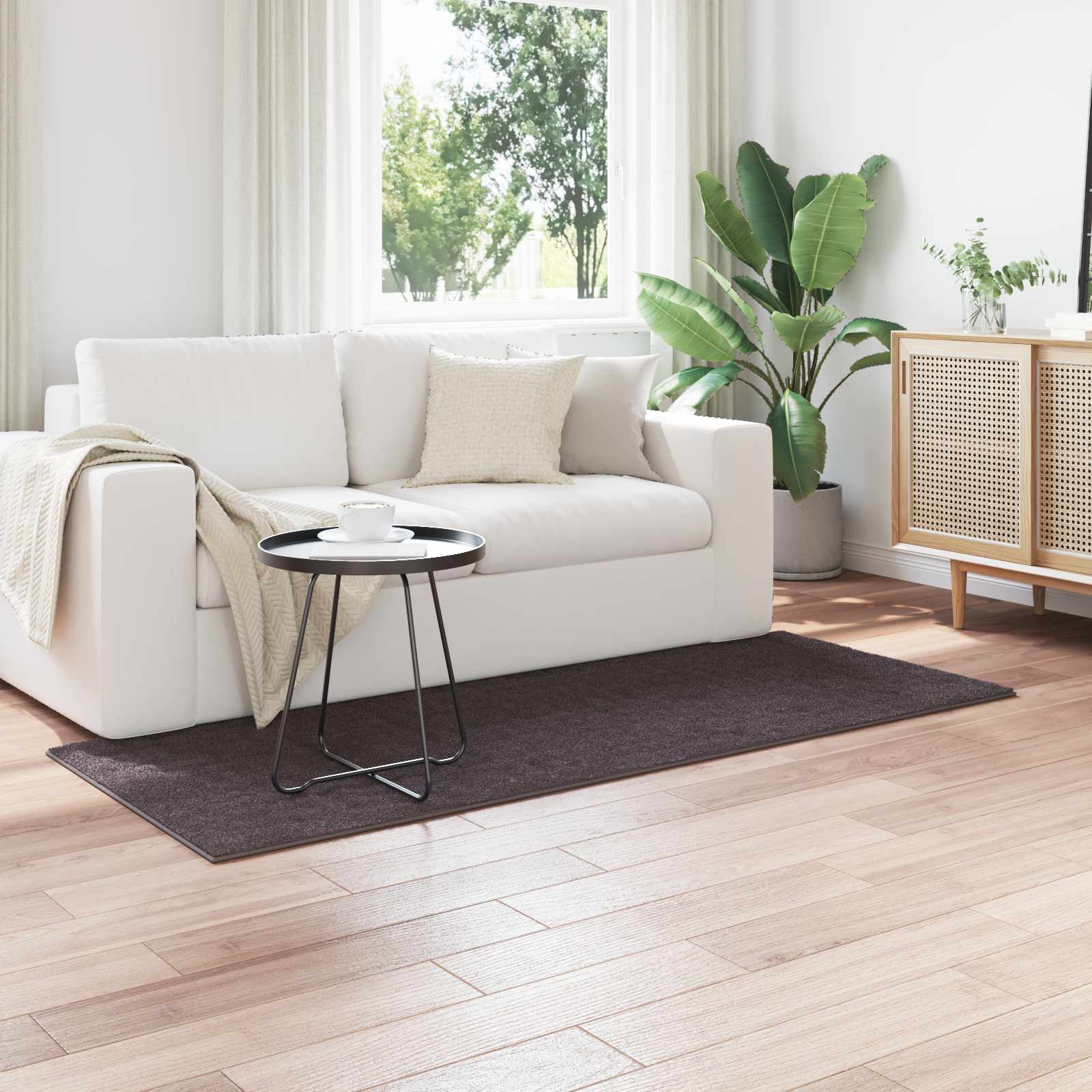 Χαλιά χώρου Ορθογώνιος SIROLO Ανθρακί 150 x 80 cm Πολυεστέρας - Pakobazaar