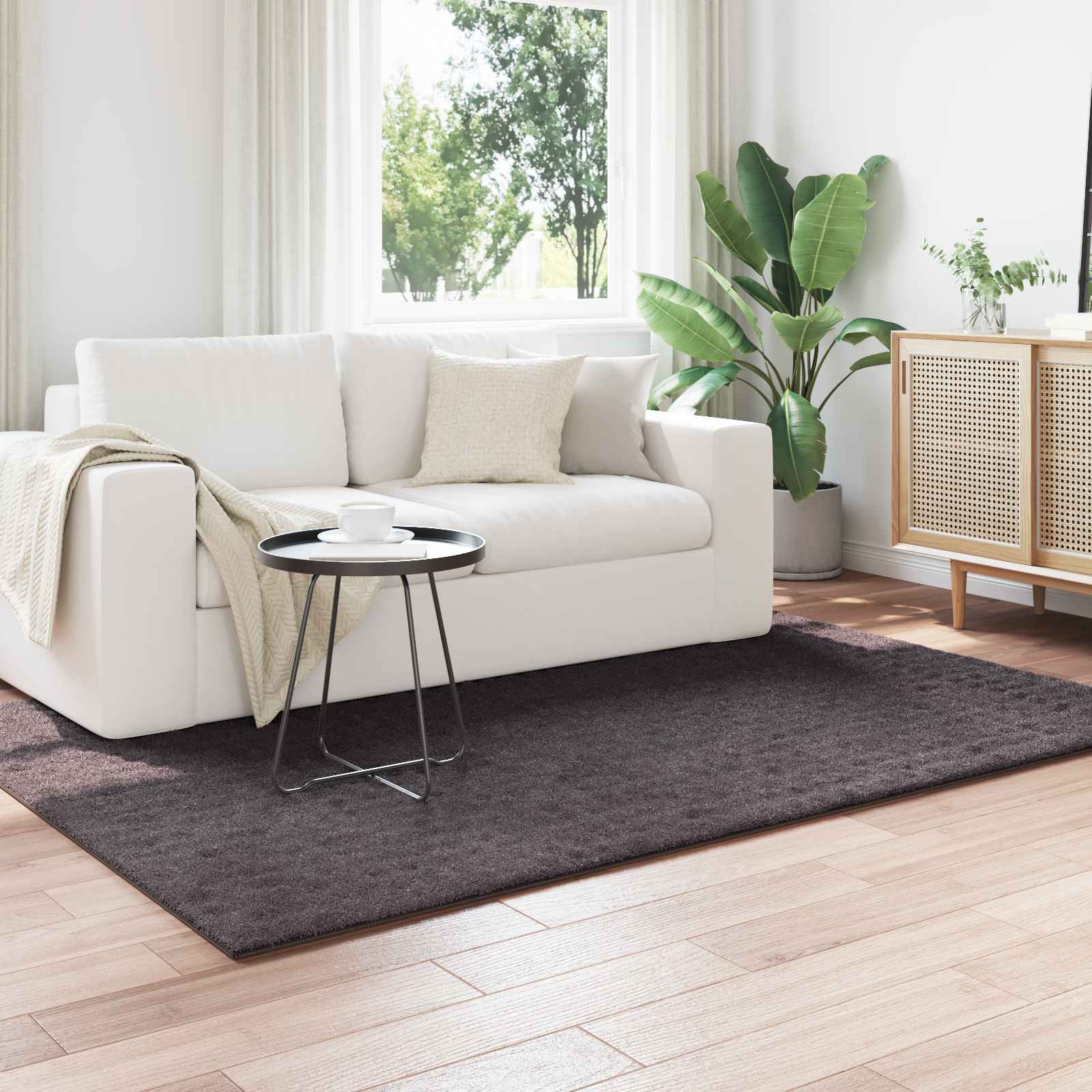 Χαλιά χώρου Ορθογώνιος SIROLO Ανθρακί 170 x 120 εκ. Πολυεστέρας - Pakobazaar