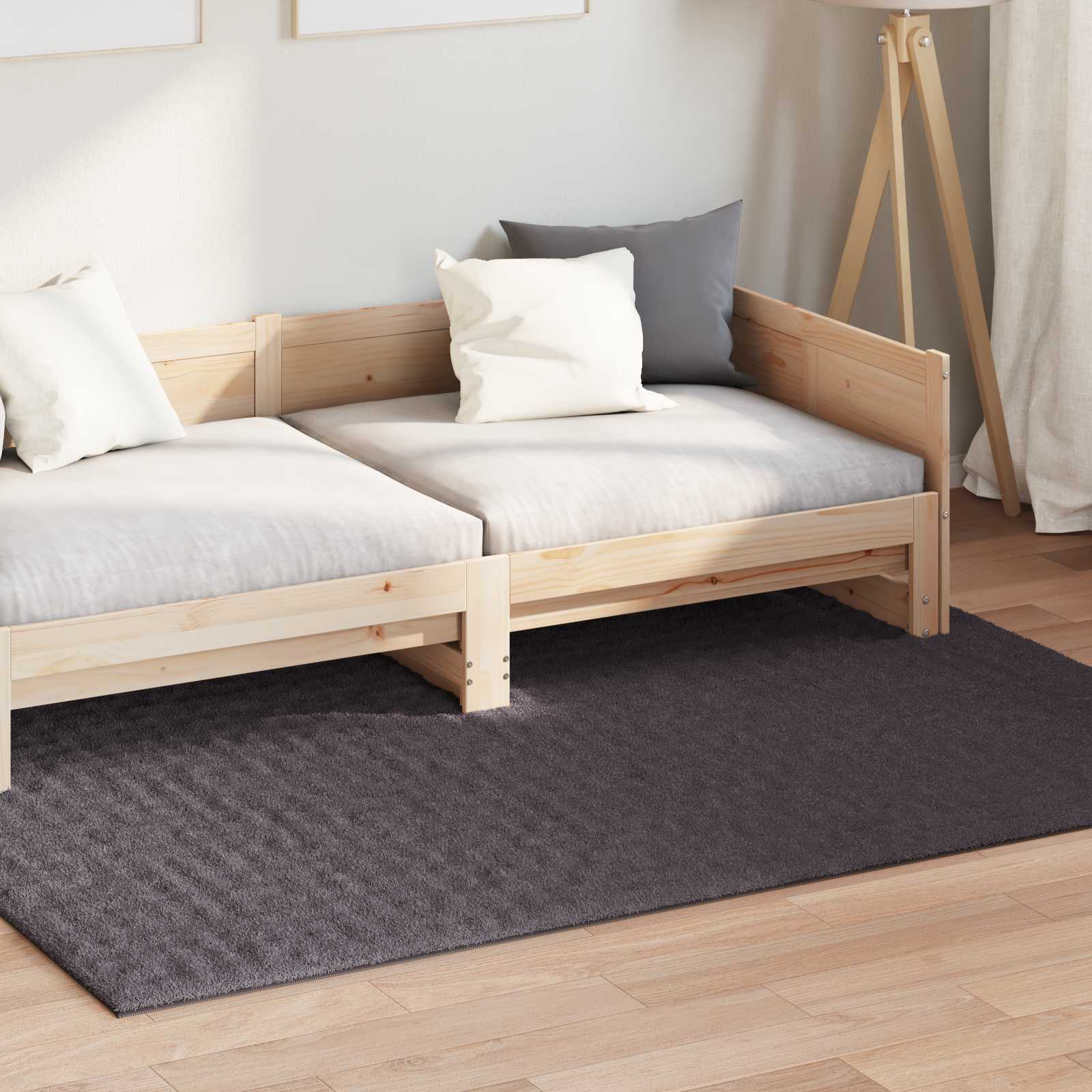 Χαλιά χώρου Ορθογώνιος SIROLO Ανθρακί 200 x 140 cm Πολυεστέρας - Pakobazaar