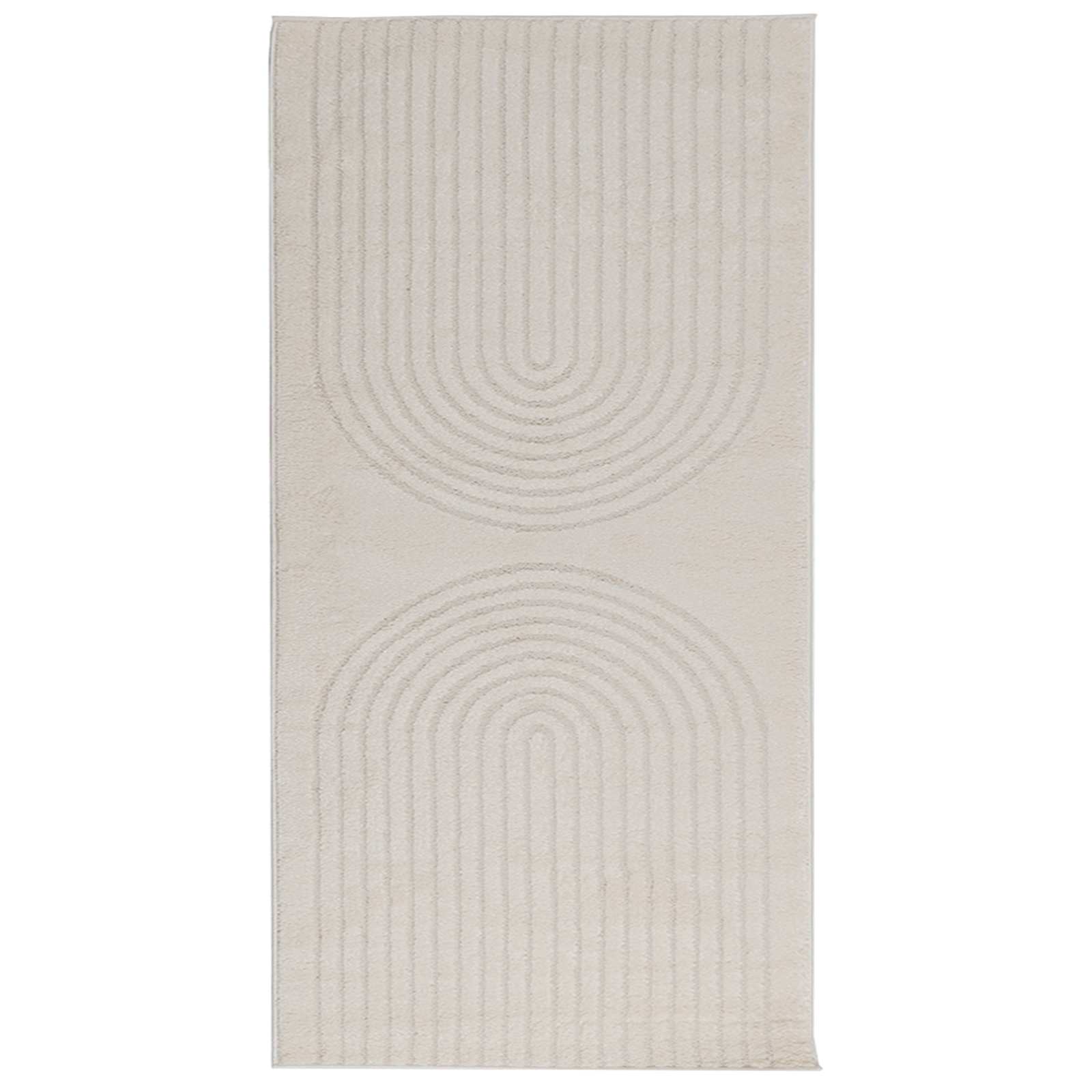 Χαλιά χώρου Ορθογώνιος GALATI Κρεμ 150 x 80 cm Πολυεστέρας - Pakobazaar