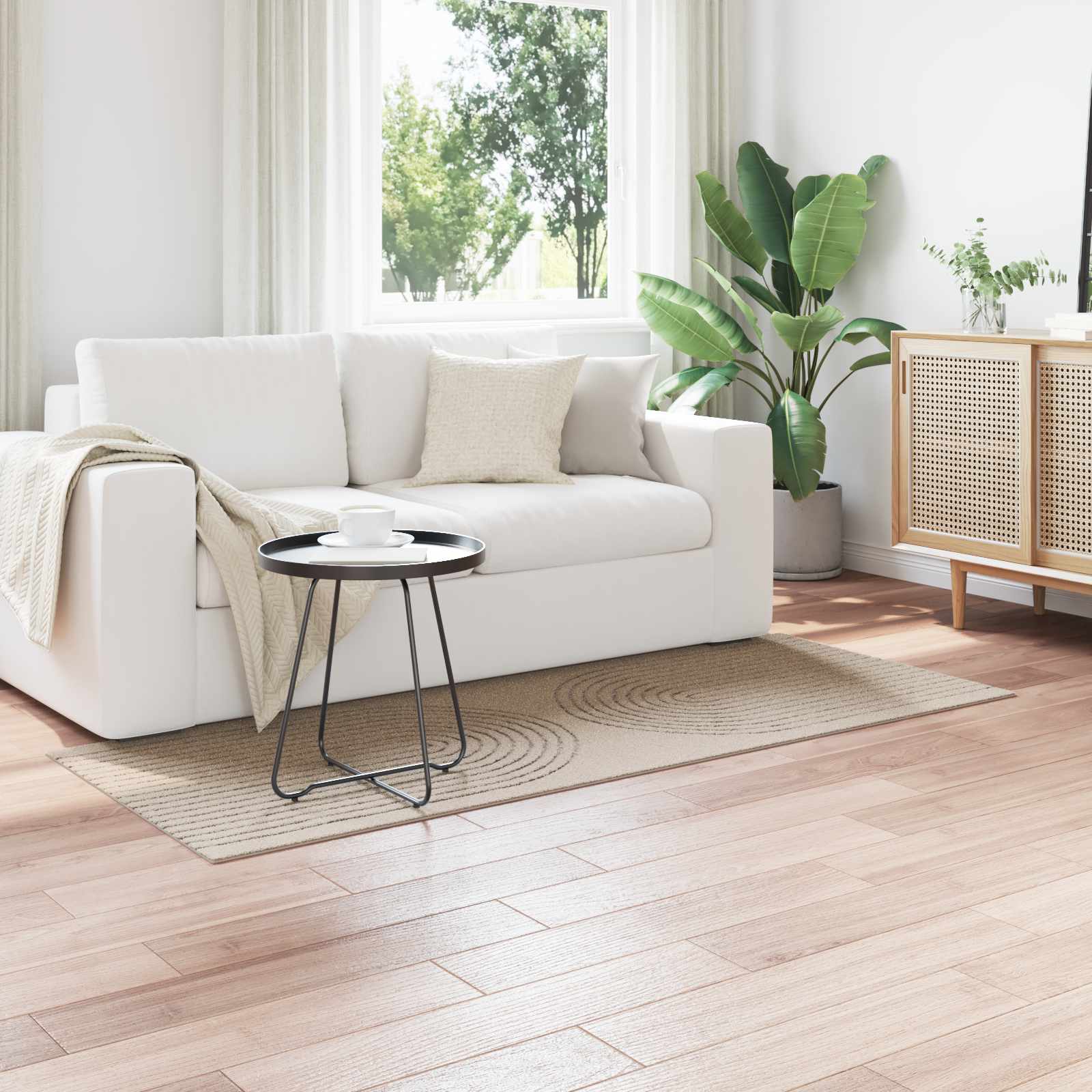 Χαλιά χώρου Ορθογώνιος GALATI Μπεζ 150 x 80 cm Πολυεστέρας - Pakobazaar