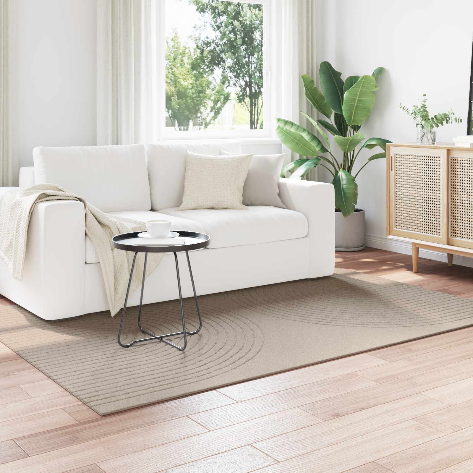 Χαλιά χώρου Ορθογώνιος GALATI Μπεζ 170 x 120 εκ. Πολυεστέρας - Pakobazaar