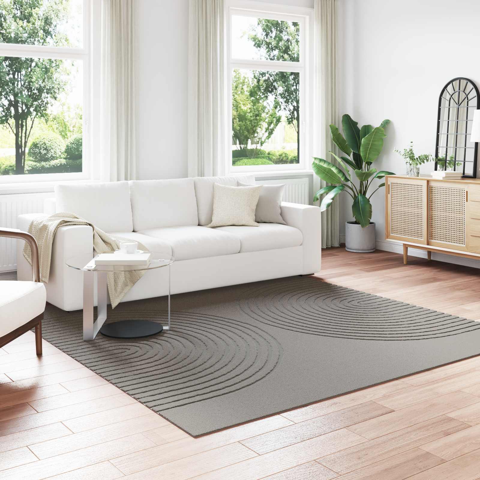 Χαλιά χώρου τετράγωνο GALATI Γκρι 240 x 240 cm Πολυεστέρας - Pakobazaar