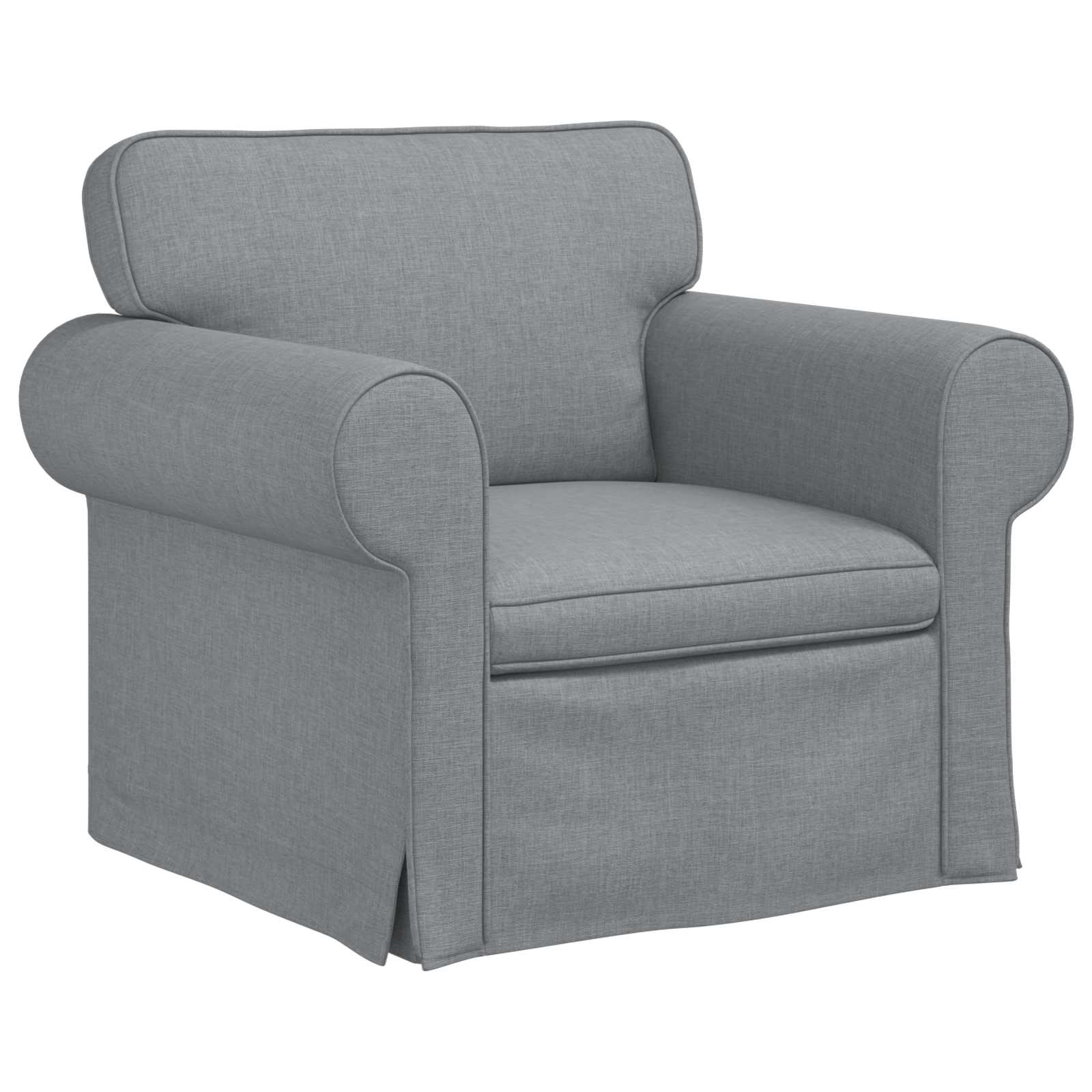 Καναπές 2 pcs Ανοιχτό γκρι 155 x 82 x 80 εκ ύφασμα - Pakobazaar