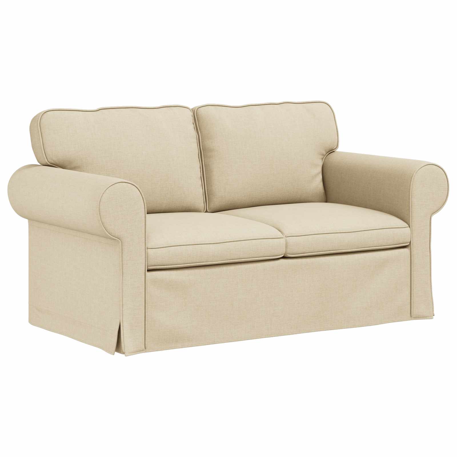 Καναπές 2 pcs Κρεμ 155 x 82 x 80 εκ ύφασμα - Pakobazaar