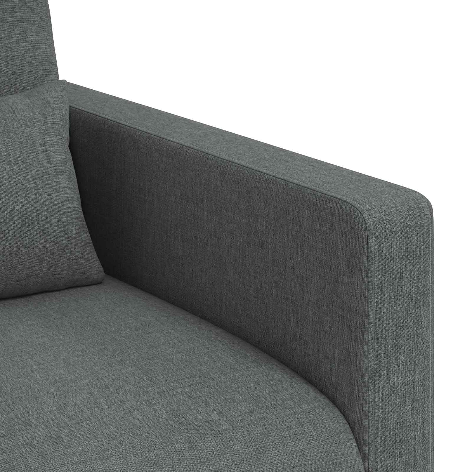 Καναπές 2 pcs Σκούρο Γκρι 139 x 78 x 80 εκ ύφασμα - Pakobazaar