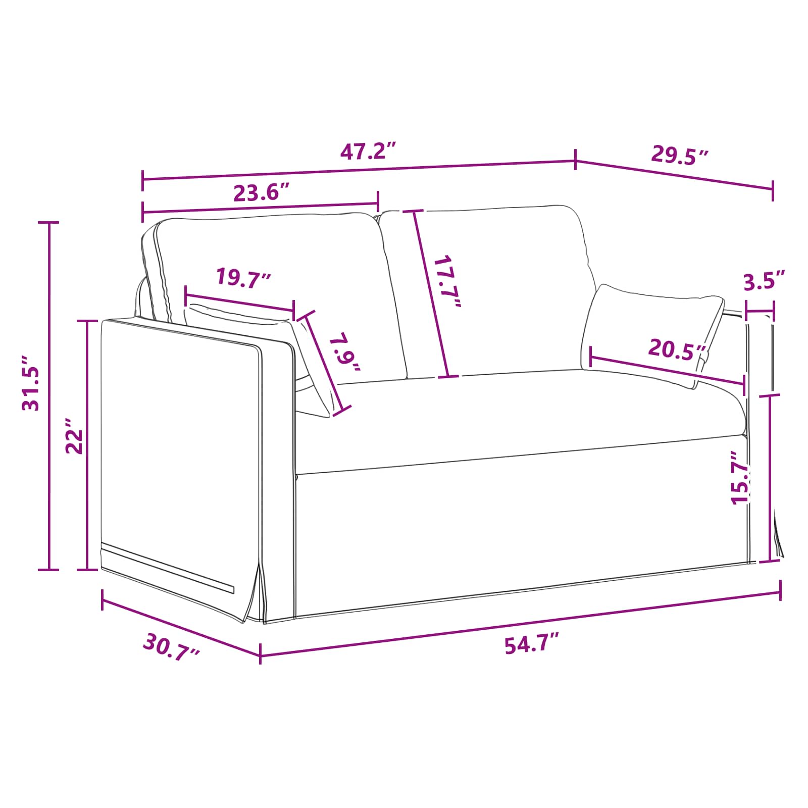Καναπές 2 pcs Σκούρο Γκρι 139 x 78 x 80 εκ ύφασμα - Pakobazaar