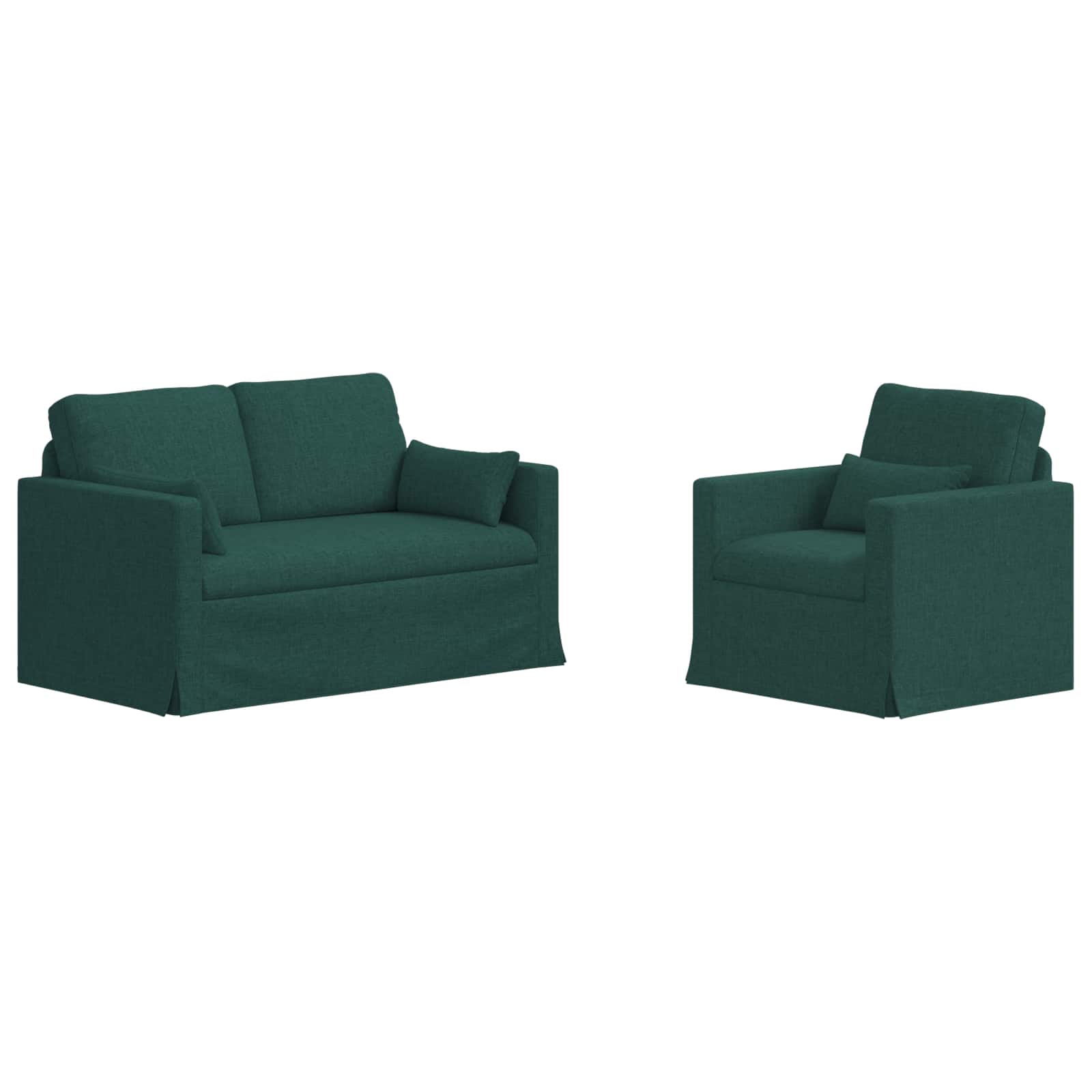 Καναπές 2 pcs Σκούρο Πράσινο 139 x 78 x 80 εκ ύφασμα - Pakobazaar