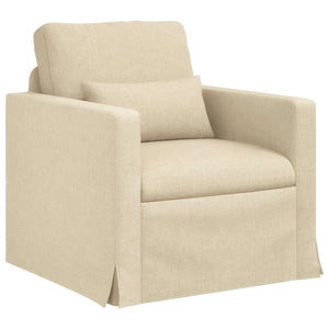 Καναπές 2 pcs Κρεμ 139 x 78 x 80 εκ ύφασμα - Pakobazaar