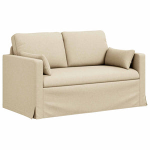 Καναπές 2 pcs Κρεμ 139 x 78 x 80 εκ ύφασμα - Pakobazaar