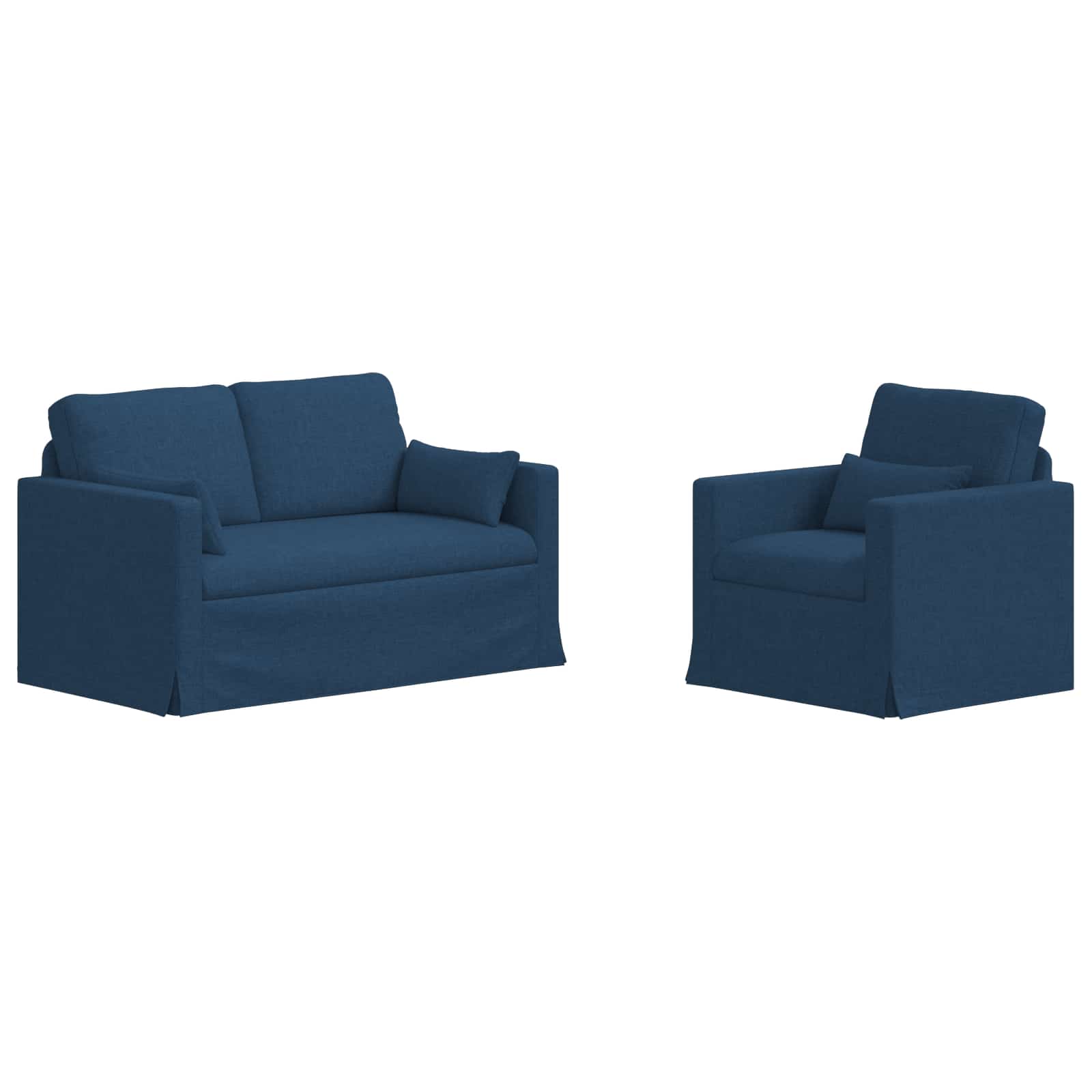 Καναπές 2 pcs Μπλε 139 x 78 x 80 εκ ύφασμα - Pakobazaar