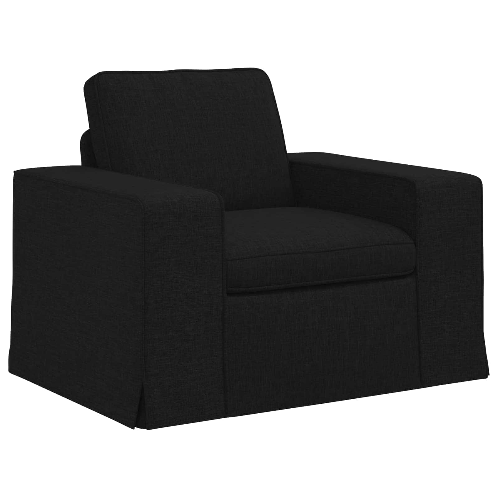 Καναπές 2 pcs Μαύρο 182 x 80 x 82 εκ ύφασμα - Pakobazaar