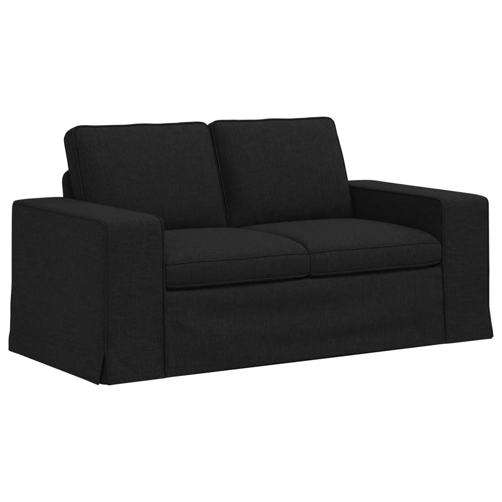 Καναπές 2 pcs Μαύρο 182 x 80 x 82 εκ ύφασμα - Pakobazaar
