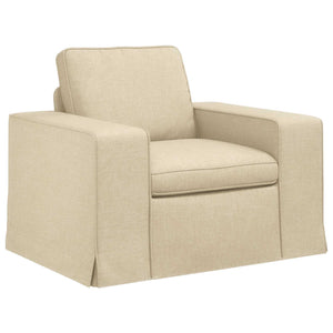 Καναπές 2 pcs Κρεμ 182 x 80 x 82 εκ ύφασμα - Pakobazaar