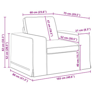 Καναπές 2 pcs Κρεμ 182 x 80 x 82 εκ ύφασμα - Pakobazaar