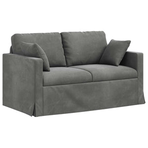 Σετ Καναπέ 2 pcs Σκούρο Γκρι 138 x 78 x 80 εκ Βελούδο - Pakobazaar