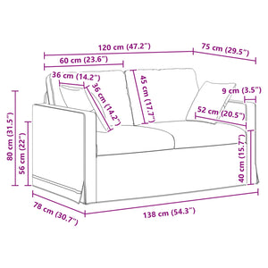 Σετ Καναπέ 2 pcs Ροζ 138 x 78 x 80 εκ Βελούδο - Pakobazaar