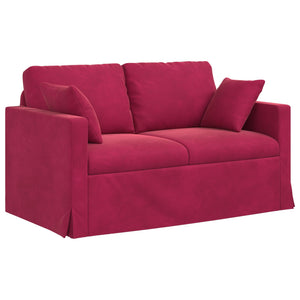 Σετ Καναπέ 2 pcs Κόκκινο 138 x 78 x 80 εκ Βελούδο - Pakobazaar