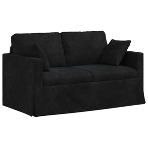 Σετ Καναπέ 2 pcs Μαύρο 138 x 78 x 80 εκ Βελούδο - Pakobazaar