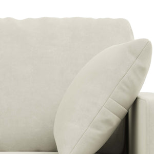 Σετ Καναπέ 2 pcs Κρεμ 138 x 78 x 80 εκ Βελούδο - Pakobazaar