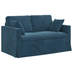 Σετ Καναπέ 2 pcs Μπλε 138 x 78 x 80 εκ Βελούδο - Pakobazaar