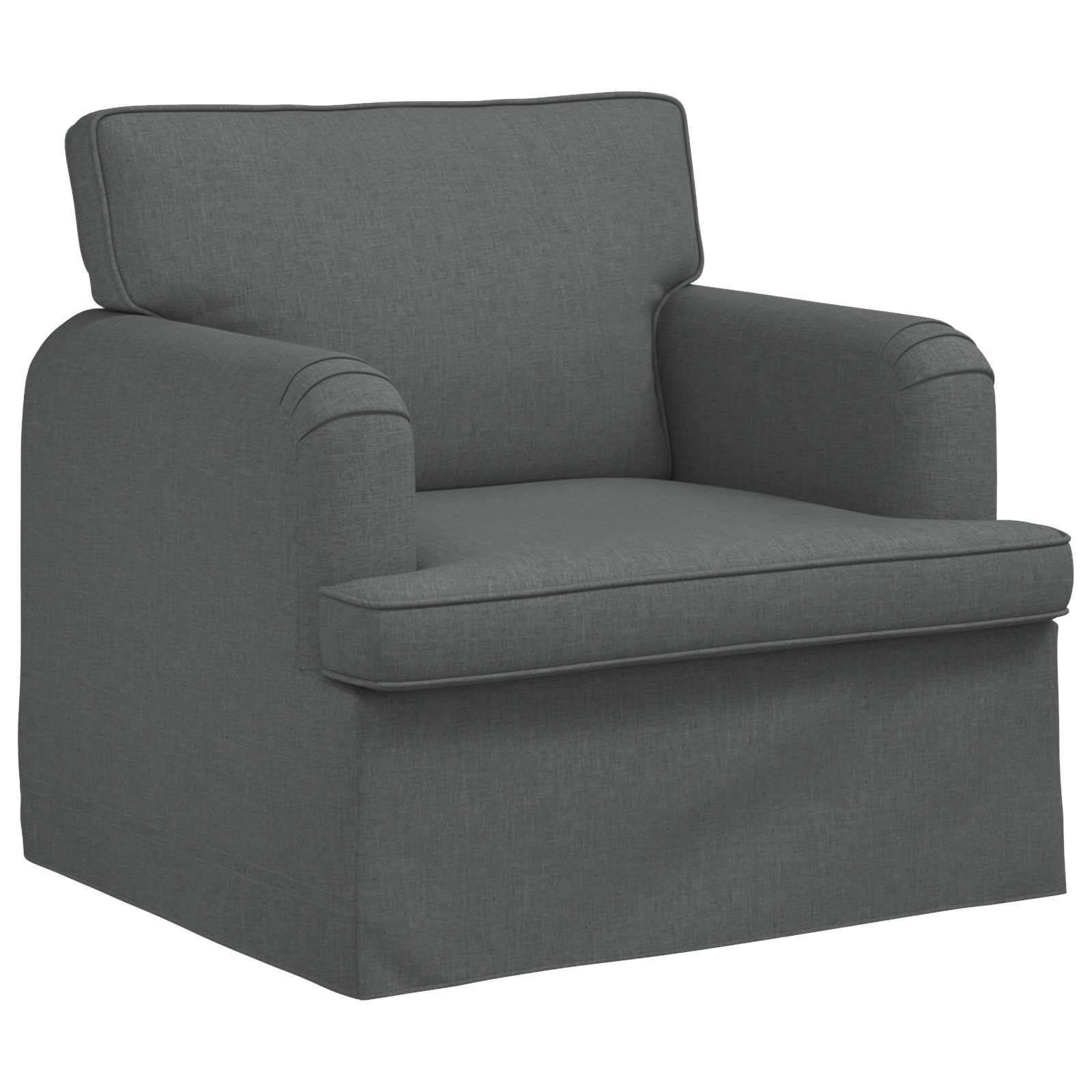 Καναπές 2 pcs Σκούρο Γκρι 144 x 80 x 85 εκ ύφασμα - Pakobazaar