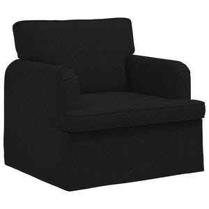 Καναπές 2 pcs Μαύρο 144 x 80 x 85 εκ ύφασμα - Pakobazaar