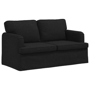 Καναπές 2 pcs Μαύρο 144 x 80 x 85 εκ ύφασμα - Pakobazaar