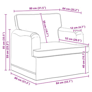 Καναπές 2 pcs Μαύρο 144 x 80 x 85 εκ ύφασμα - Pakobazaar