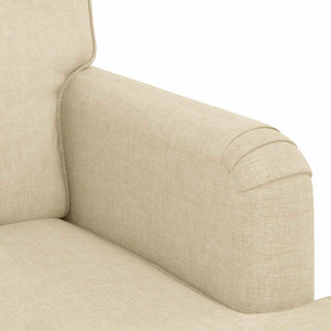 Καναπές 2 pcs Κρεμ 144 x 80 x 85 εκ ύφασμα - Pakobazaar