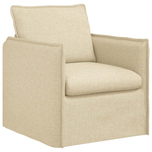 Καναπές 2 pcs Κρεμ 196 x 82 x 85 εκ ύφασμα - Pakobazaar