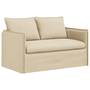 Καναπές 2 pcs Κρεμ 196 x 82 x 85 εκ ύφασμα - Pakobazaar