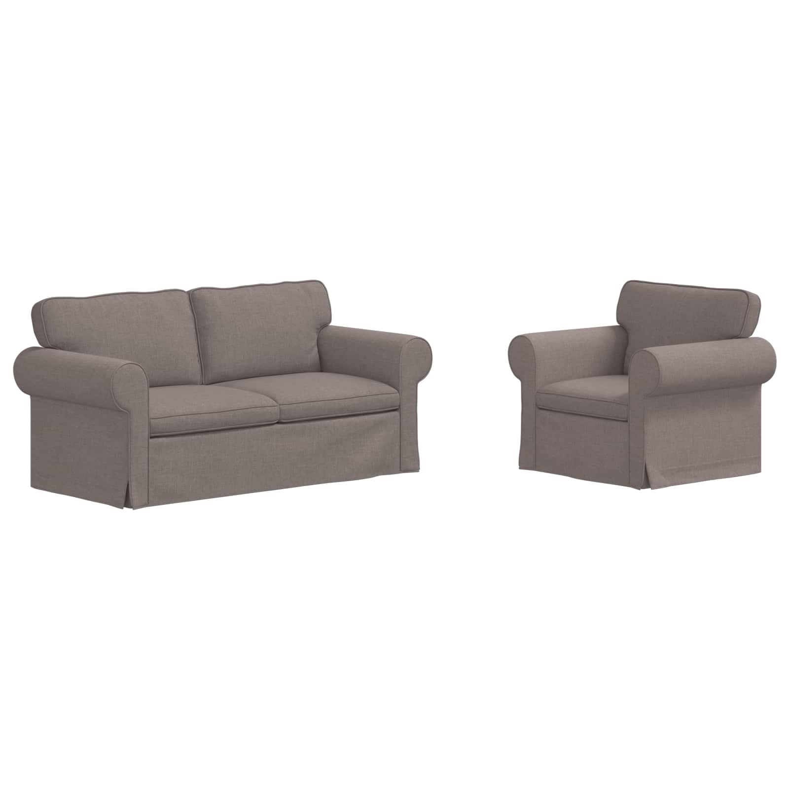 Καναπές 2 pcs Taupe 175 x 82 x 80 εκ ύφασμα - Pakobazaar