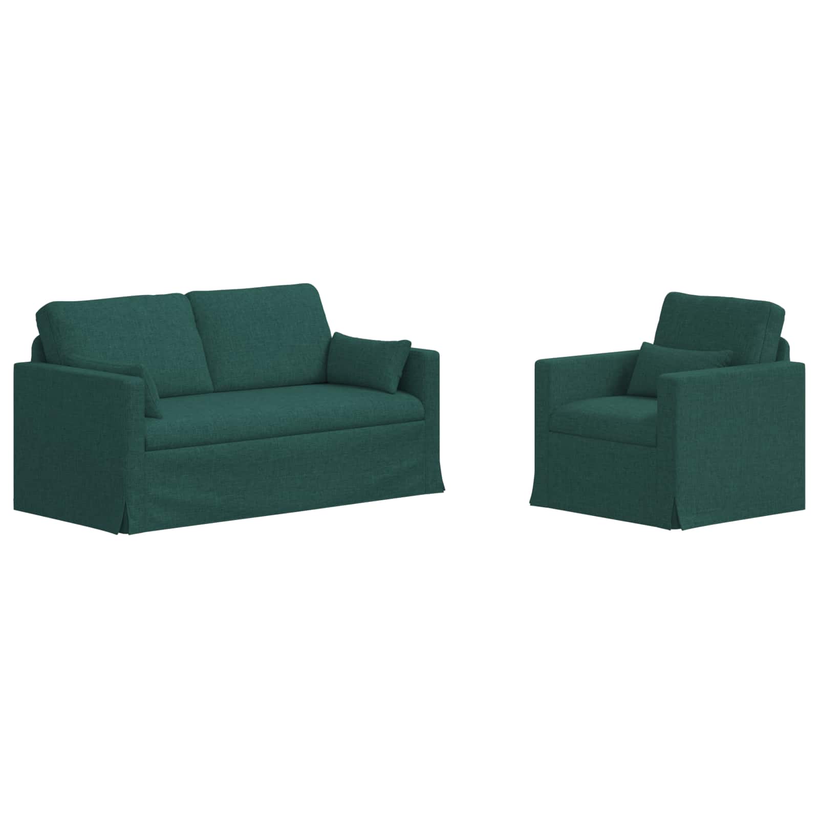 Καναπές 2 pcs Σκούρο Πράσινο 158 x 78 x 80 εκ ύφασμα - Pakobazaar