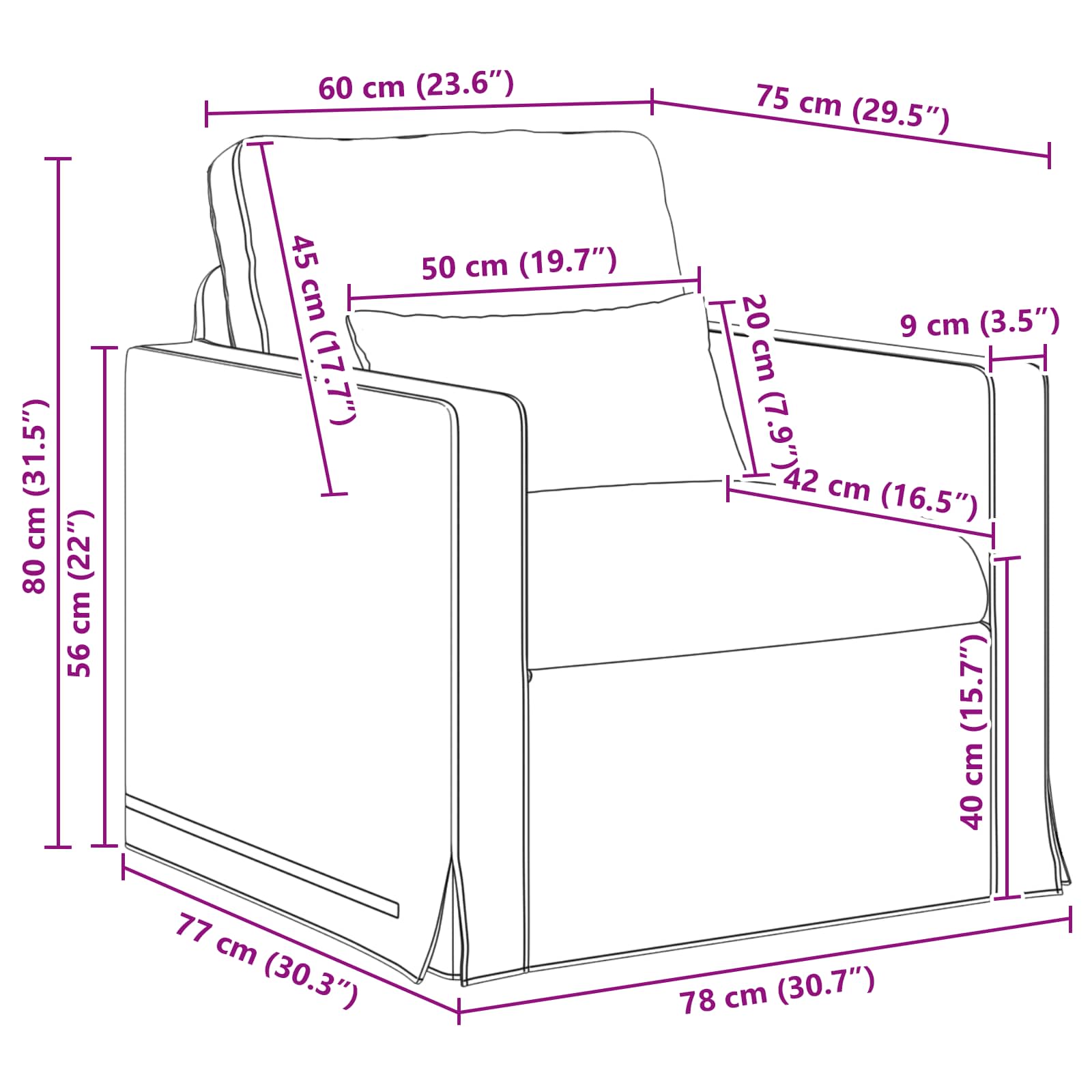 Καναπές 2 pcs Κρεμ 158 x 78 x 80 εκ ύφασμα - Pakobazaar